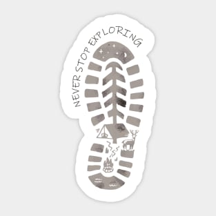 Never Stop  Exploring Sticker